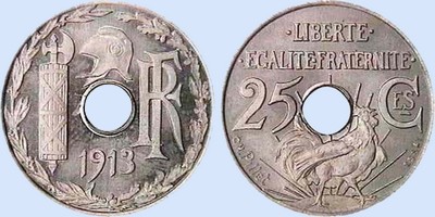 Concours 25 Centimes essai PILLET Grand Module 1er Type